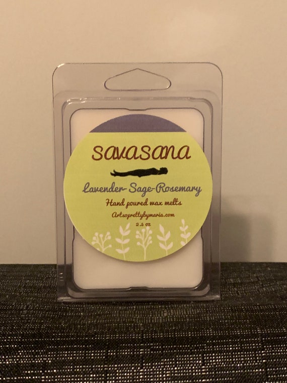SAVASANA WAX MELTS/scented wax melts/yoga wax tarts/relaxation wax melts/meditation wax melts/zen gift/yogi gift/best selling melts/2.5 oz