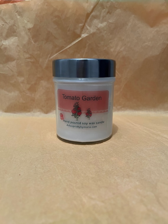 TOMATO GARDEN scented soy wax candle/tomato candle/delicious candle/unique candle/holiday gift/relaxation candle/earthy candle/10oz jar