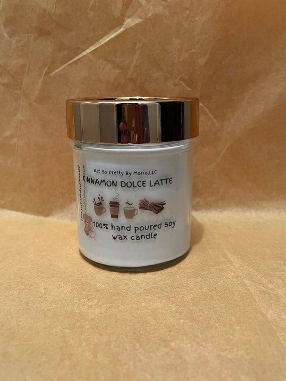 CINNAMON DOLCE LATE scented soy wax candle/coffee candle/coffee scented candle/best selling candle/gift for mom/gift for coffee lover/10oz