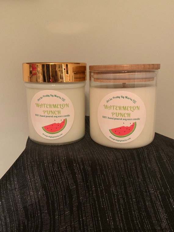 WATERMELON PUNCH scented soy wax candle/fruity candle/sweet candle/best seller/gift for mom/watermelon candle/gift ideas/summer candle/