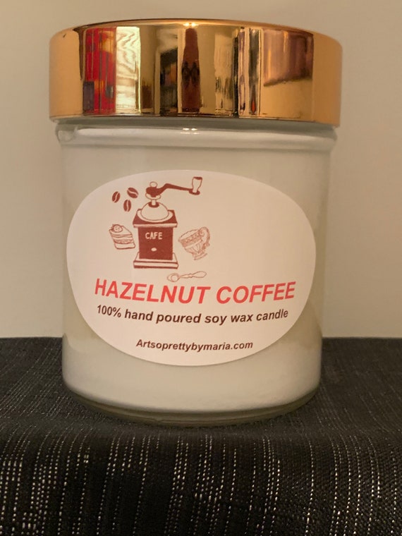 HAZELNUT COFFEE highly scented soy wax candles/coffee scented candles/aromatic candles/gift for mom/best seller/coffee candle/