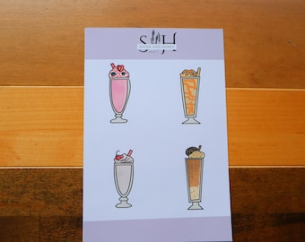Schattige milkshake Bullet Journal-stickerset – lieve en leuke ontwerpen!