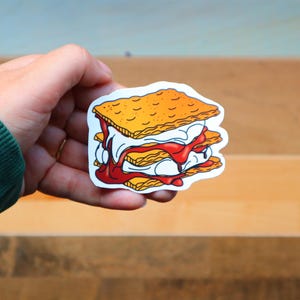 Irresistible S’mores Die Cut Sticker – Ideal for Kindles, Laptops, and Water Bottles!