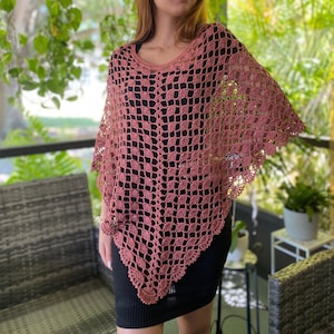 Handmade crochet capelet summer poncho