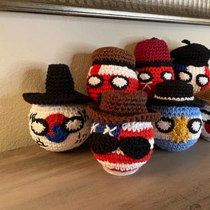 Countryball flag crochet plushie, polandball