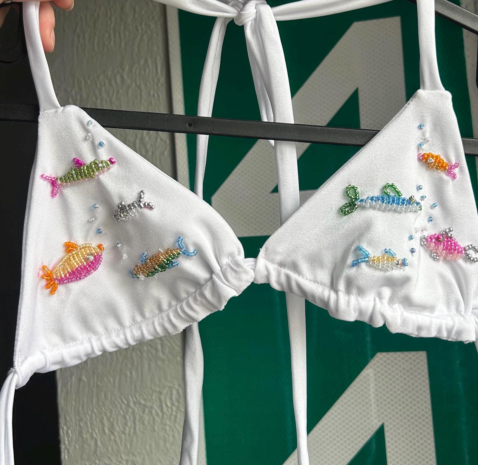 Handmade Beaded Fish Bikini