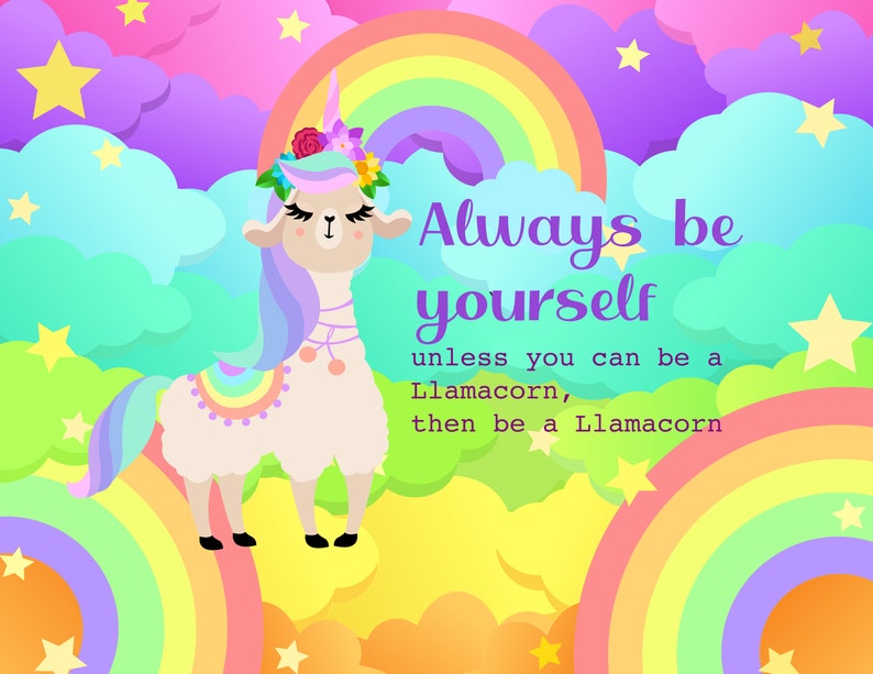 Rainbow Llamacorn SVG Llamacorn JPG Llamacorn PNG Unicorn - Etsy