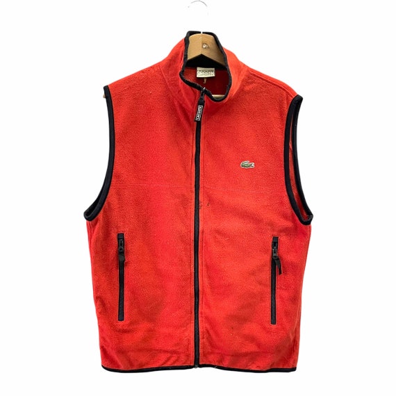 gilet rouge lacoste