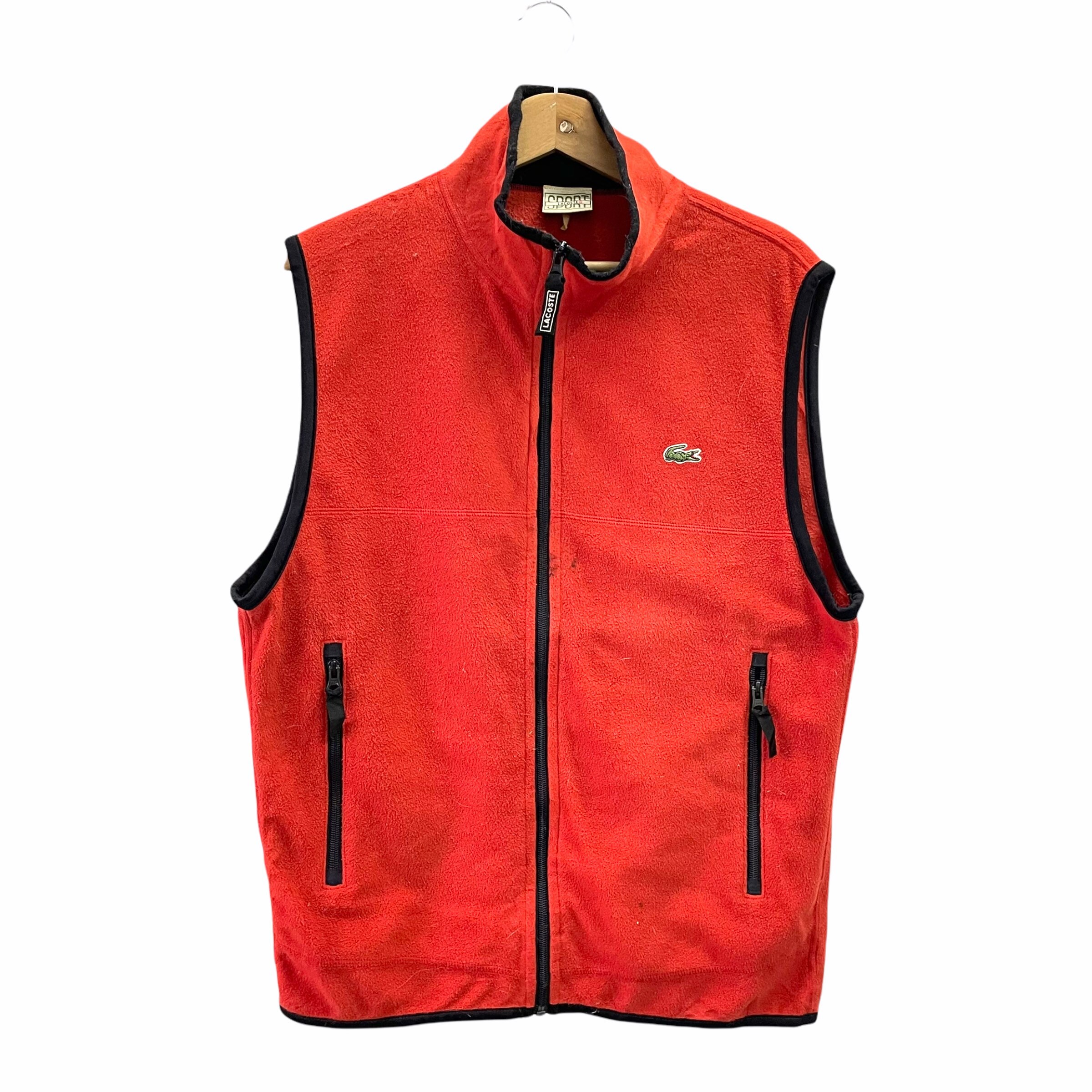 lacoste gilet rouge