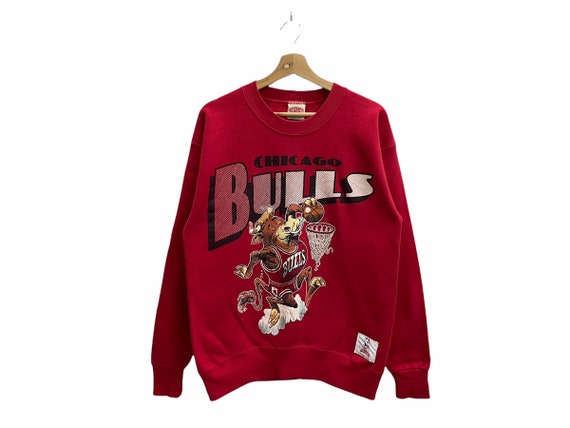 Vintage Chicago Bulls Sweatshirt Crewneck Size XL Red 90s NBA