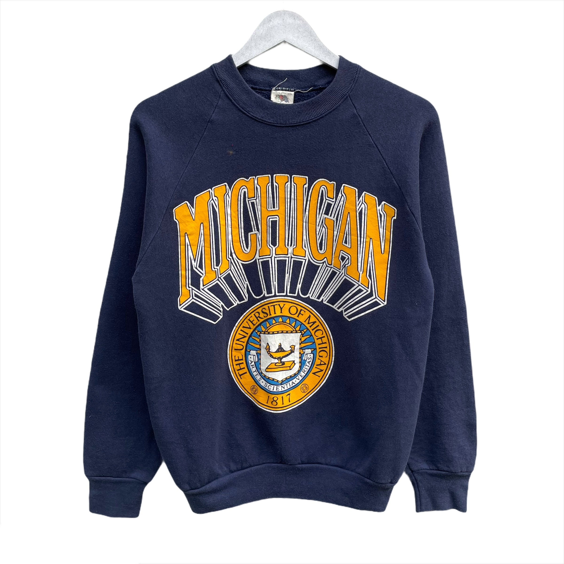 PICK Vintage 80s University Michigan Crewneck Pullover - Etsy