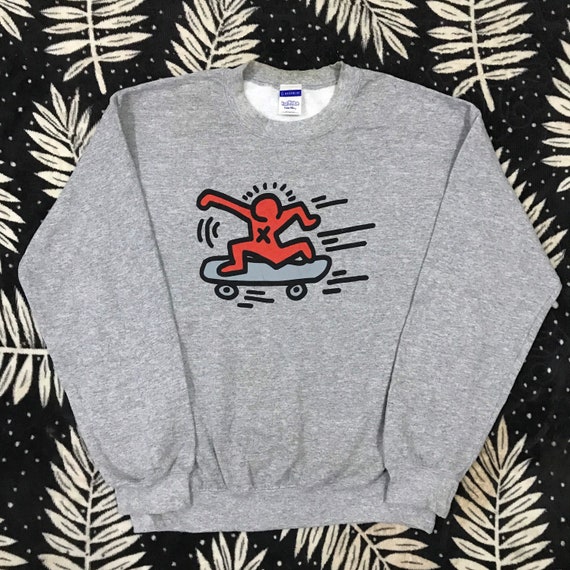 PICK !! Keith Haring Crewneck Jumper Keith Haring