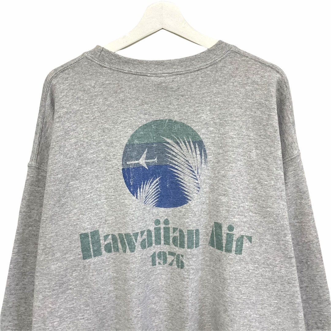 PICK Vintage Surf Hawaii Airline Crewneck Pullover Sweater Big Logo