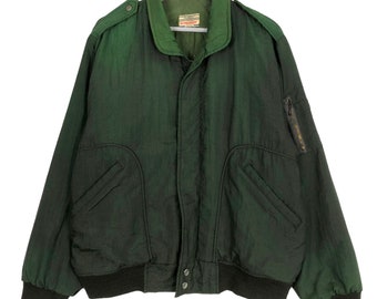 Pick !!! Vintage Ma1 Flight Riot Bomber Jacket Street Fashion 90s Style Zipper Jacket Sunfaded Style Size Large