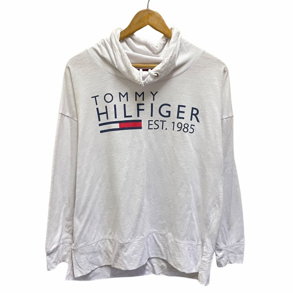 PICK!! Tommy Hilfiger Pullover Tommy Girl Cowl Neck Tommy Girl Sweater Big Logo Spellout Size M