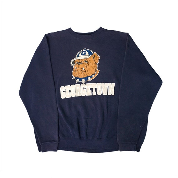 PICK Vintage 90s University of Georgetown Hoyas Sweatshirt Made in USA  Bulldog Georgetown Hoyas Crewneck Sweater Pullover Big Image Size L -   Canada