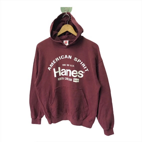 PICK Vintage Hanes Hoodie Famous Brand Hanes Big Logo Streetwear Hoodie  Size M -  Israel