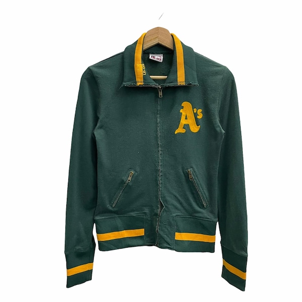 Rare !!! Vintage Oakland Athletics Mlb Baseball Club Fullzip Crewneck Sweater Pullover Size XS