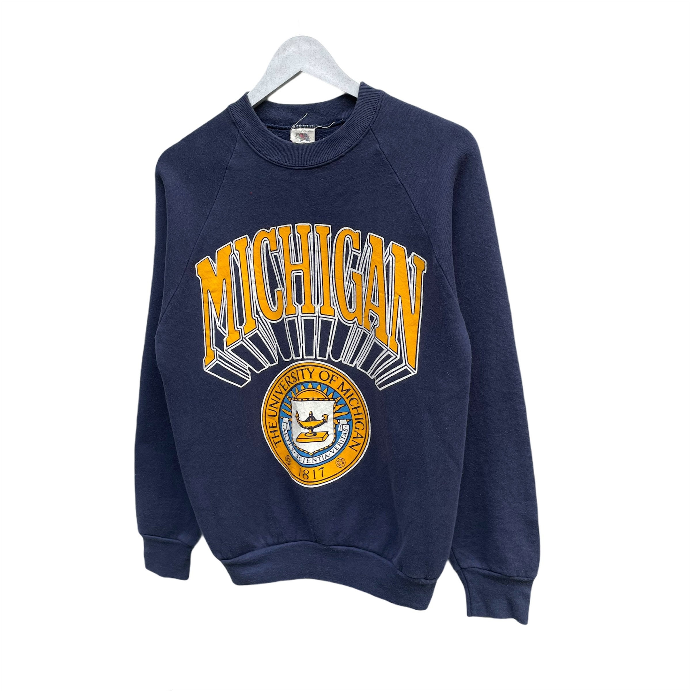 PICK Vintage 80s University Michigan Crewneck Pullover - Etsy