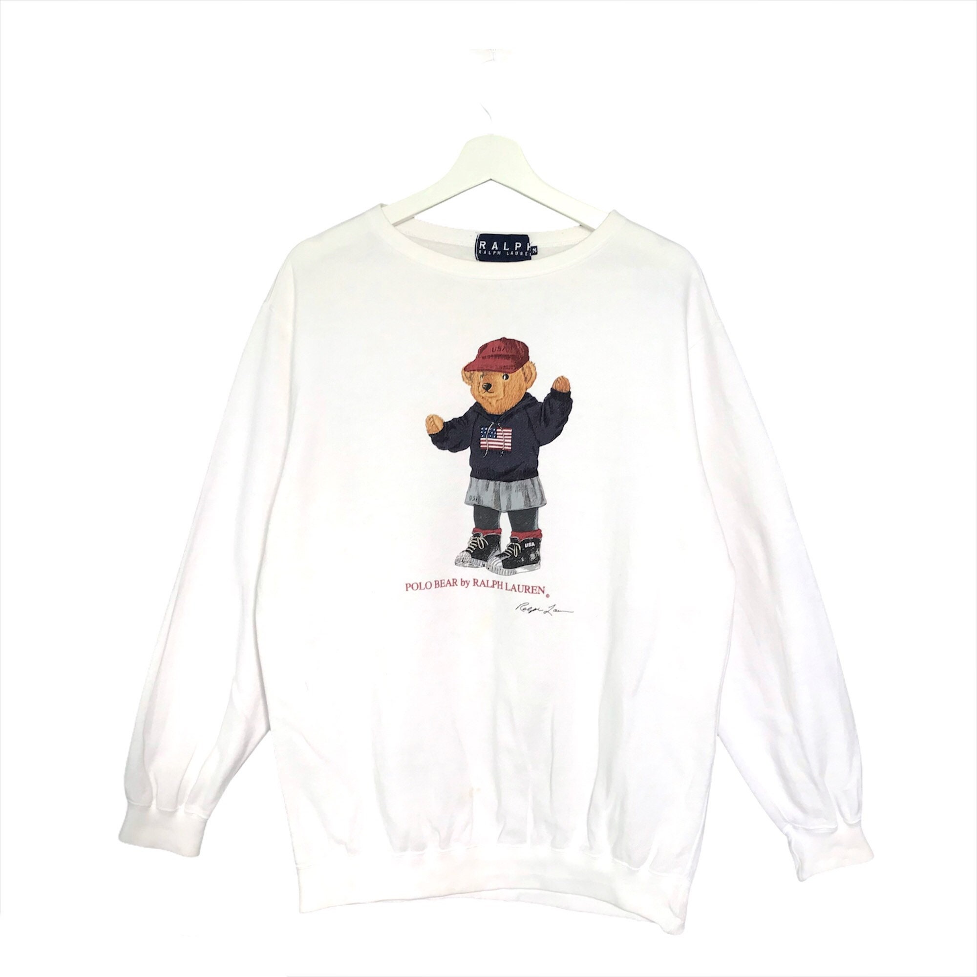 PICK Vintage Polo Bear Sweatshirt Ralph Lauren Polo Bear - Etsy