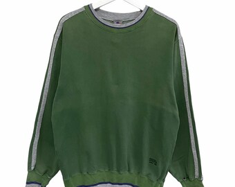 Scegliere!! Felpa vintage anni '90 Russell Athletics Made in USA Russell Athletics maglione girocollo pullover tinta unita taglia M sbiadito dal sole