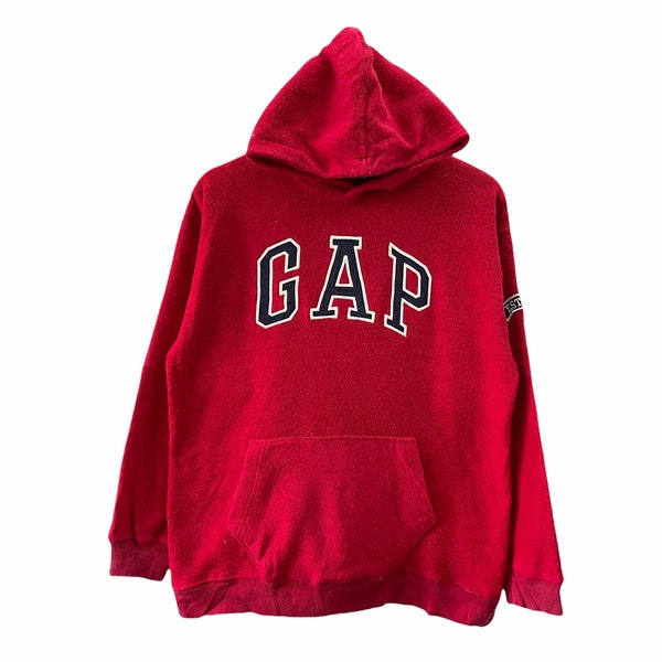 PICK!! Gap Hoodie Streetwear Fashion Gap Fleece Hoodie Pullover Gap Big Logo Spellout Embroidered Red Colour