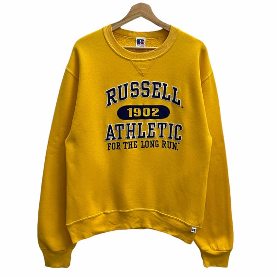 Buy Pick Vintage 90s Russell Athletics Sweatshirt Made in USA Russell  Athletics Crewneck Sweater Pullover Russell Athletic Plain Color Size M  Online in India 