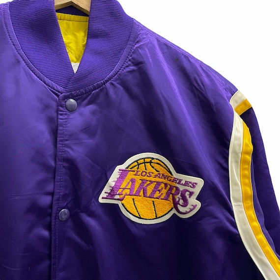 90's Los Angeles Lakers Starter Denim NBA Baseball Jersey Size Medium –  Rare VNTG