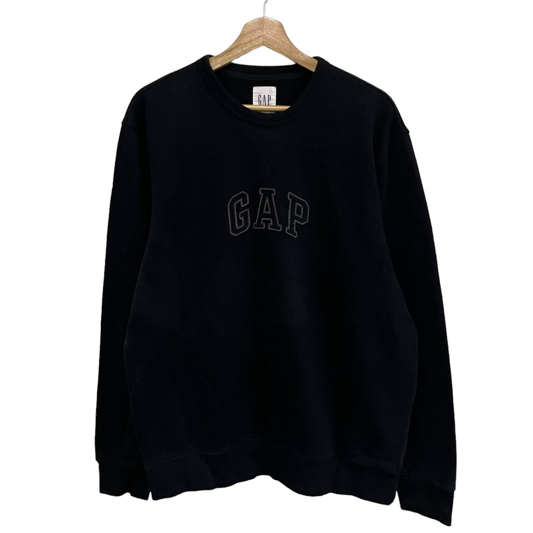 Wownatos: Sudadera Gap Logo Pullover Sweatshirt Negra 100