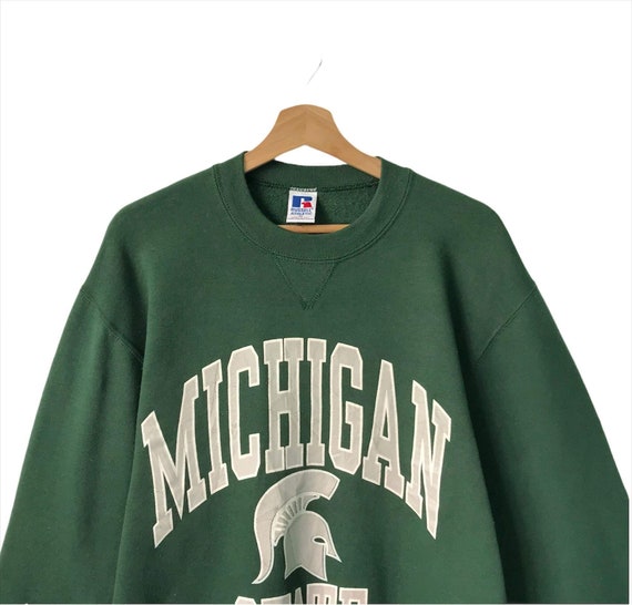 PICK!! Vintage 90s Russell Michigan State Crewnec… - image 4