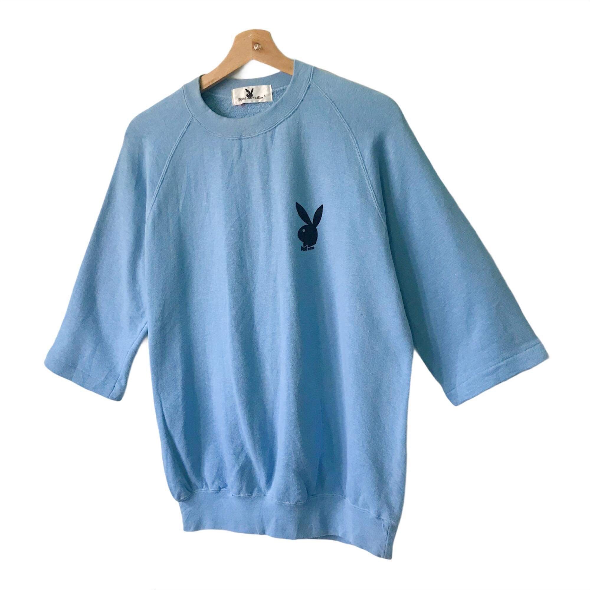 PICK Vintage Playboy Crewneck Pullover Small Logo Baby Blue Etsy