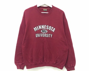 KIES!! Vintage Universiteit Minnesota Crewneck Jumper Universiteit Minnesota Trui College Usa Spellout Minnesota Sweatshirt Maat M