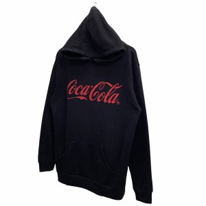 PICK Vintage Coke Hoodie Big Logo Spellout Coca Cola Sweater Pullover Size L image 4
