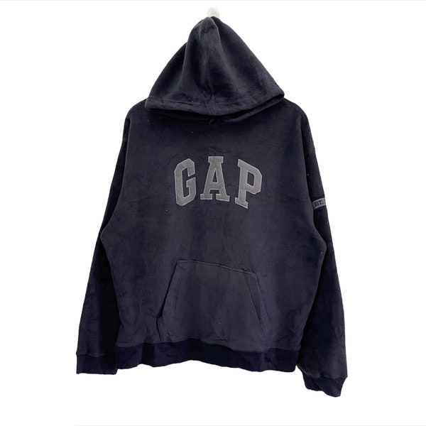 PICK!! Gap Hoodie Streetwear Fashion Gap Sweater Hoodie Pullover Gap Big Spellout Embroidered Size L Dark Blue