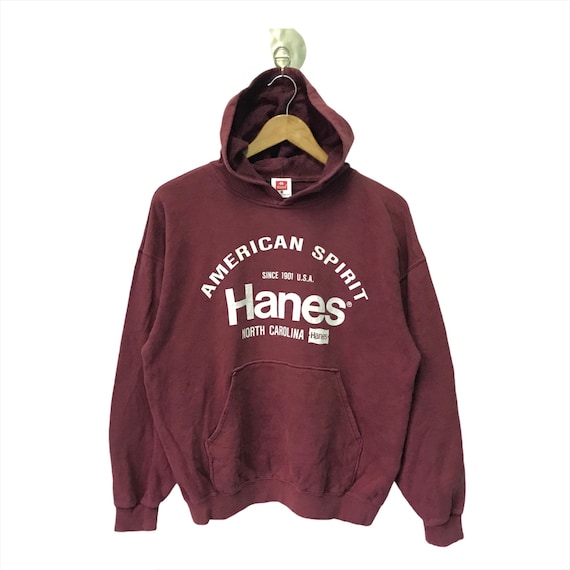 PICK Vintage Hanes Hoodie Famous Brand Hanes Big Logo Streetwear