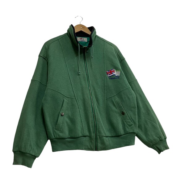 Pick !! Vintage Reebok Bomber Jacket Big Logo Spe… - image 2