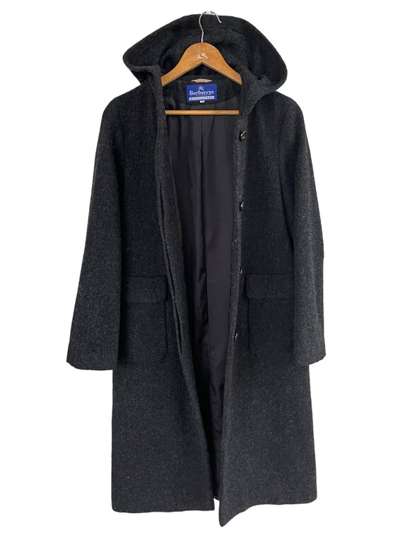 PICK Burberry Blue Label Wool Over Coat Dark Grey Designer
