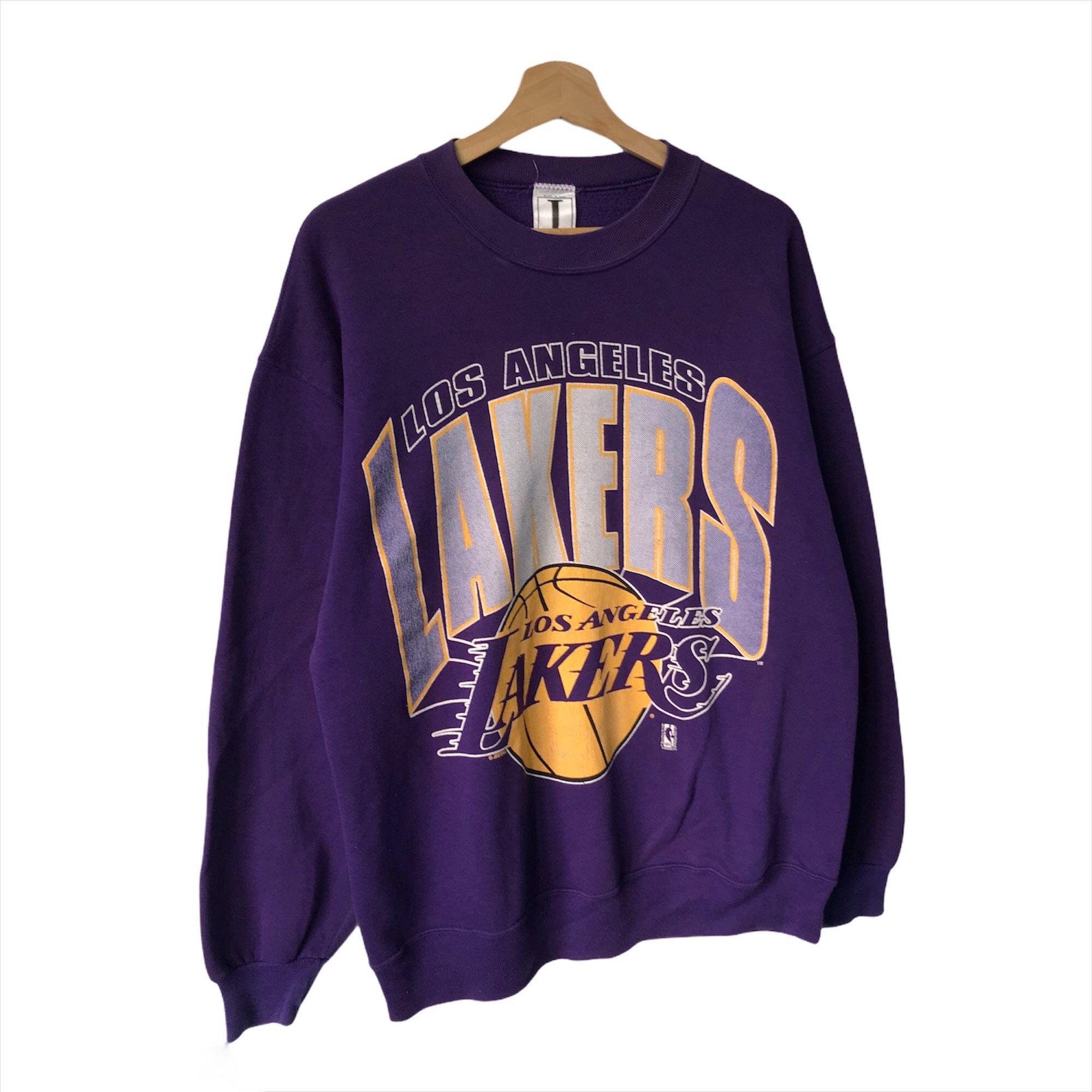 VillaPickersStore Vintage 90s Los Angeles Lakers NBA Sweatshirt Medium Los Angeles Lakers Player Signature Sweater La Lakers Basketball Team Crewneck Size M