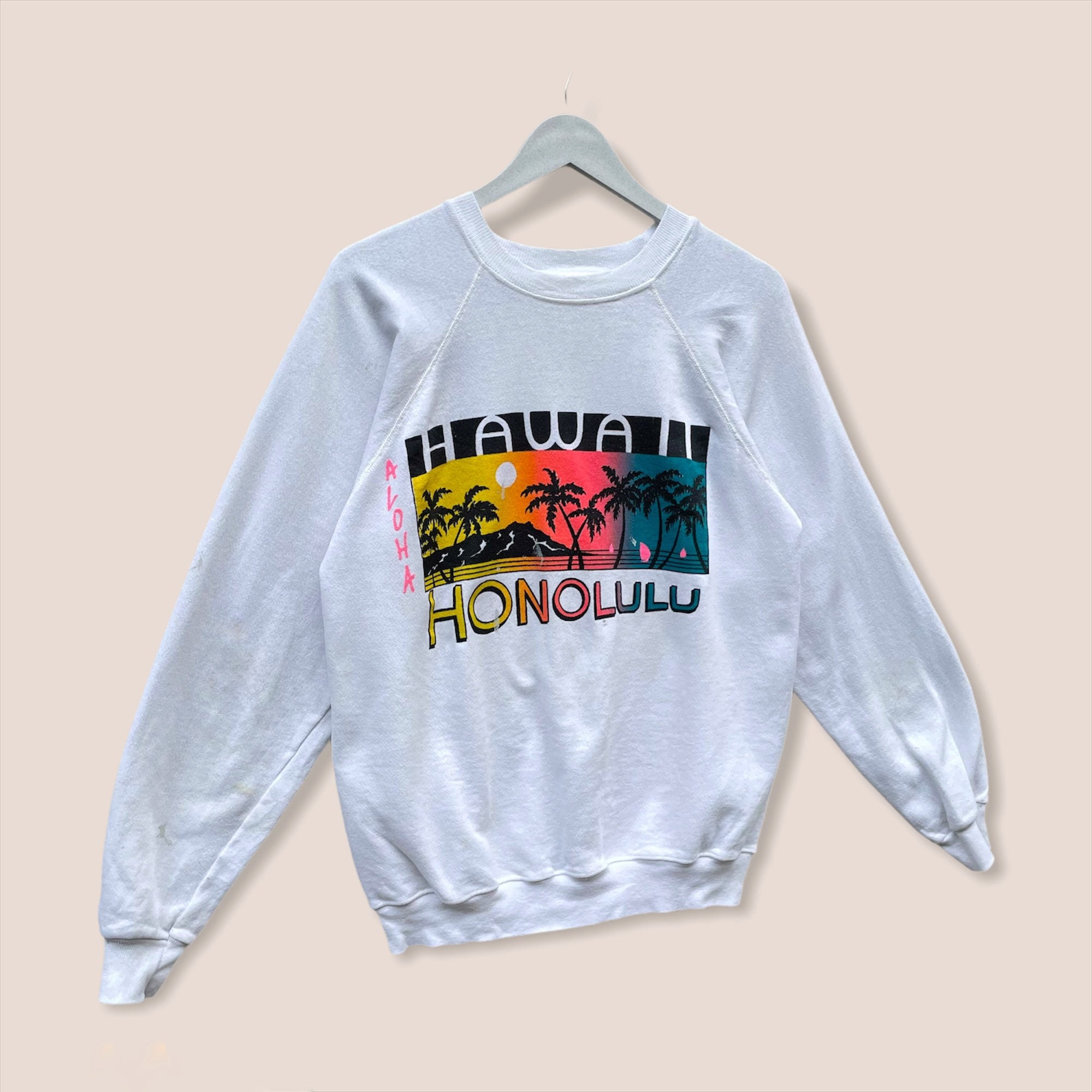 PICK Vintage Hawaii Crewneck Rainbow Hawaii Surf Sweatshirt Etsy UK
