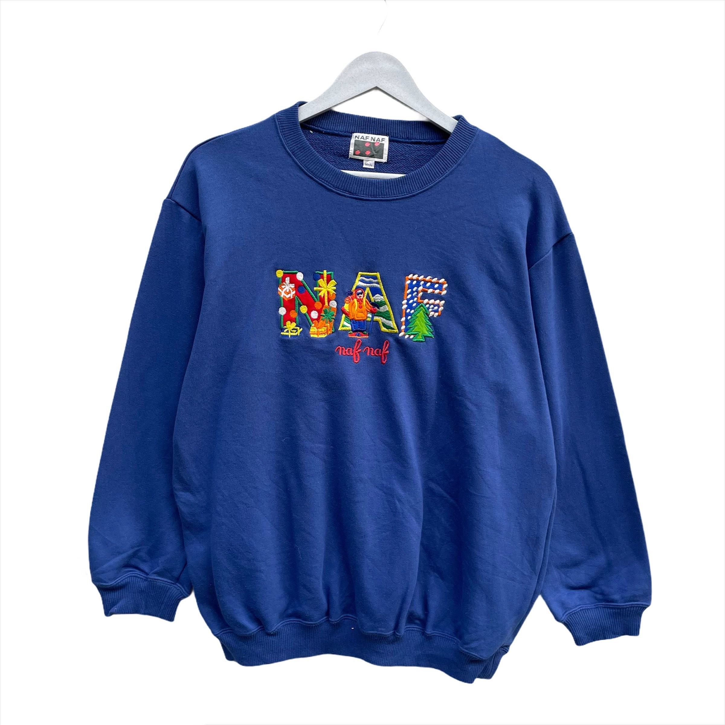 Pick Vintage Japanese Naf Naf Issey Miyake Sweater Pullover Naf Naf  Crewneck Fashion Embroidered Design Naf Naf Sweatshirt Size M 