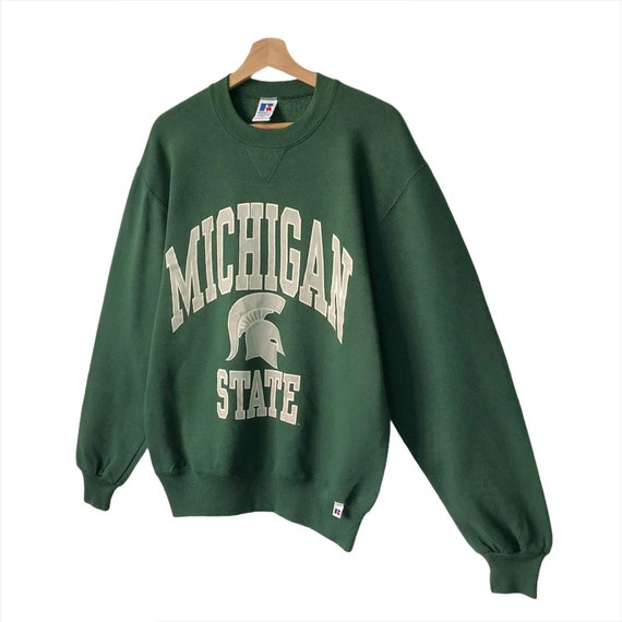 PICK!! Vintage 90s Russell Michigan State Crewnec… - image 2