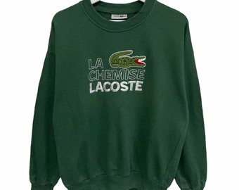 Vintage CHEMISE LACOSTE Crewneck Sweatshirt Big Logo Spell Out