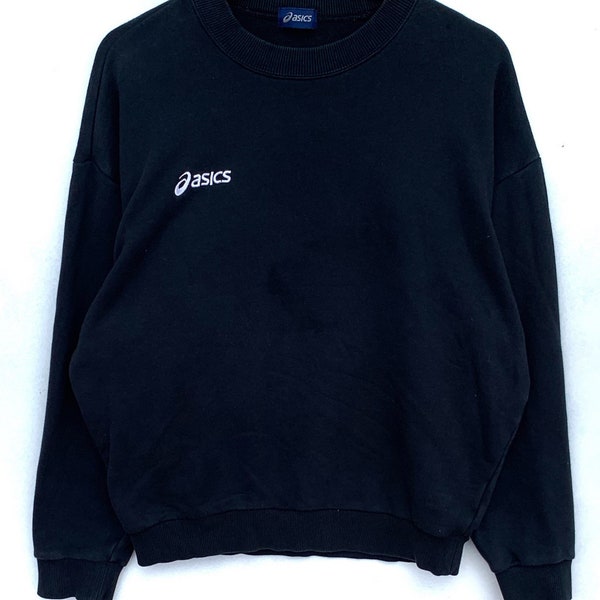 PICK!! Vintage Asics Crewneck Jumper Asics Sweater Sportswear Japan Small Logo Embroided Asics Sweatshirt Size M