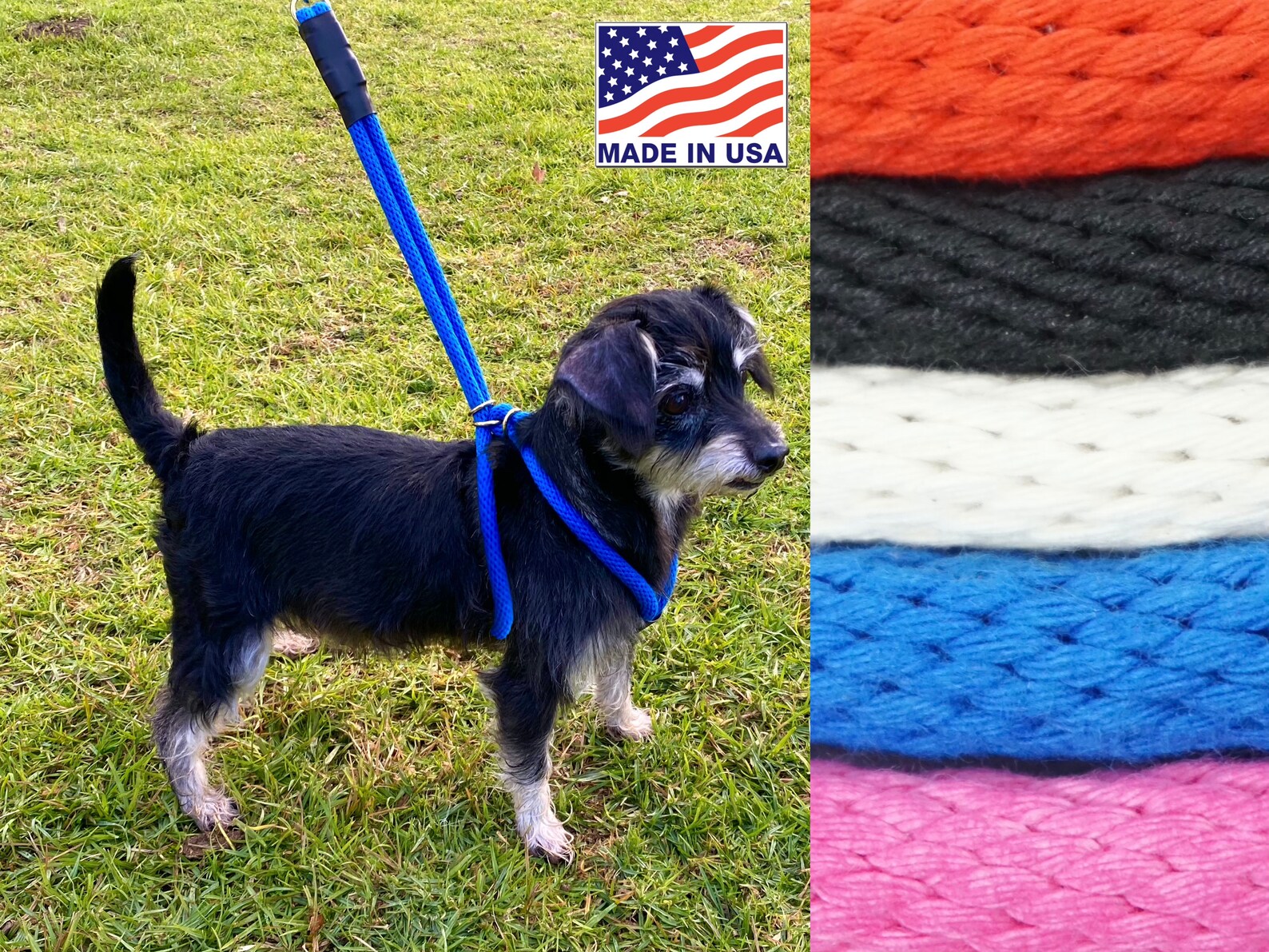 Rope Dog Harness for Large Dogs, Easy Walk No Pull, Custom Mobility