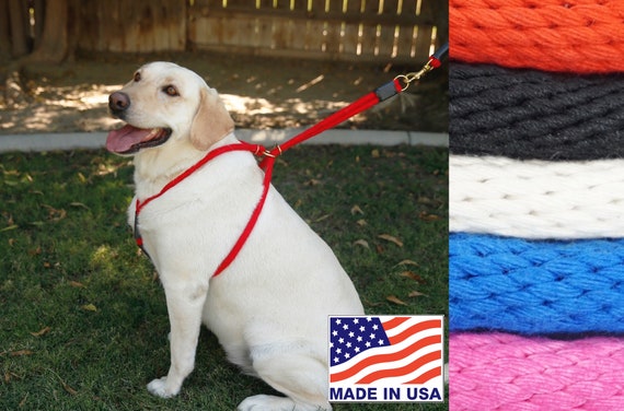 Rope Dog Harness for Large Dogs That Pull, Easy Walk Harness