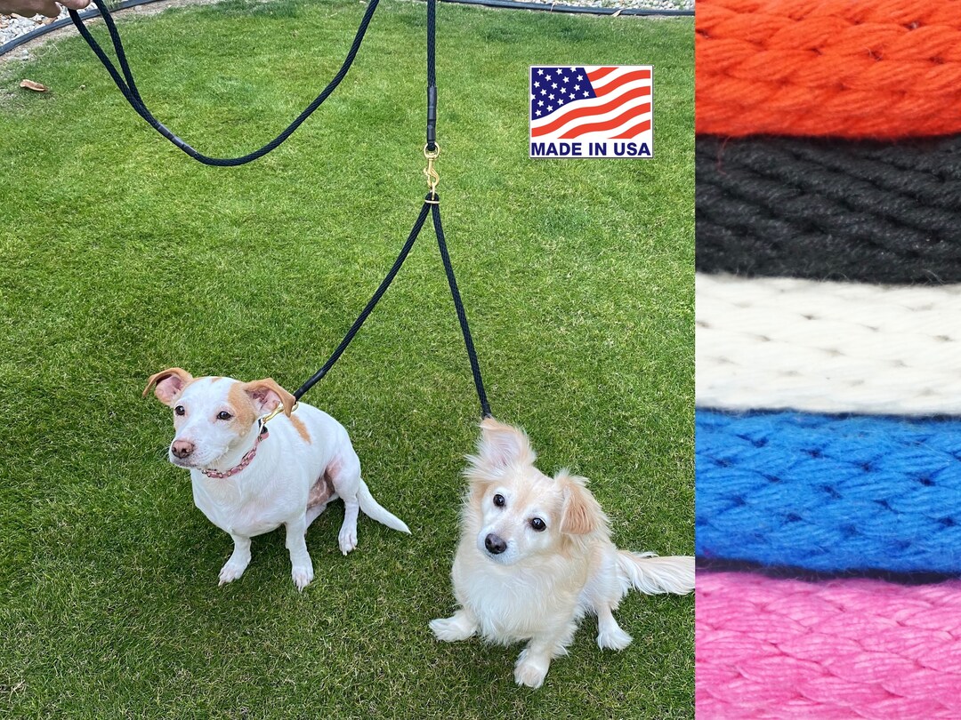 Dual Leash for Two Dogs, Coupler Lead, Tandem Double Leash for Walking