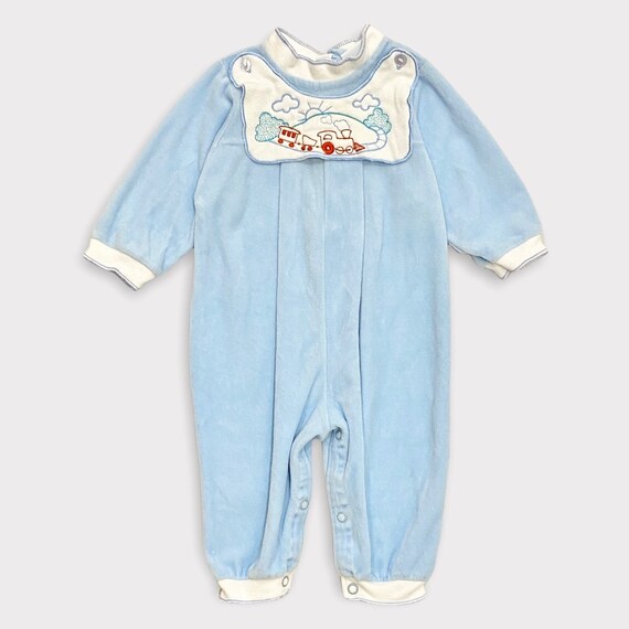 Vintage Carter’s Bib Jumpsuit Patel Blue 6M