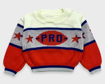 Vintage Soft Spun Pro Football/Star Sweater 6-12M