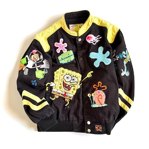 Vintage JH Design Spongebob Squarepants Racing Jacket Kids XL/11