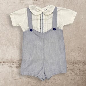 Bryan Embroidered Shirts & Shorts with Suspender set 24M